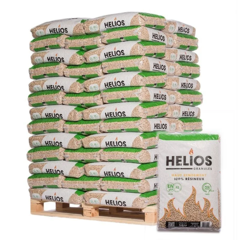 Helios Pellets – Palette mit 65 Säcken à 15 kg
